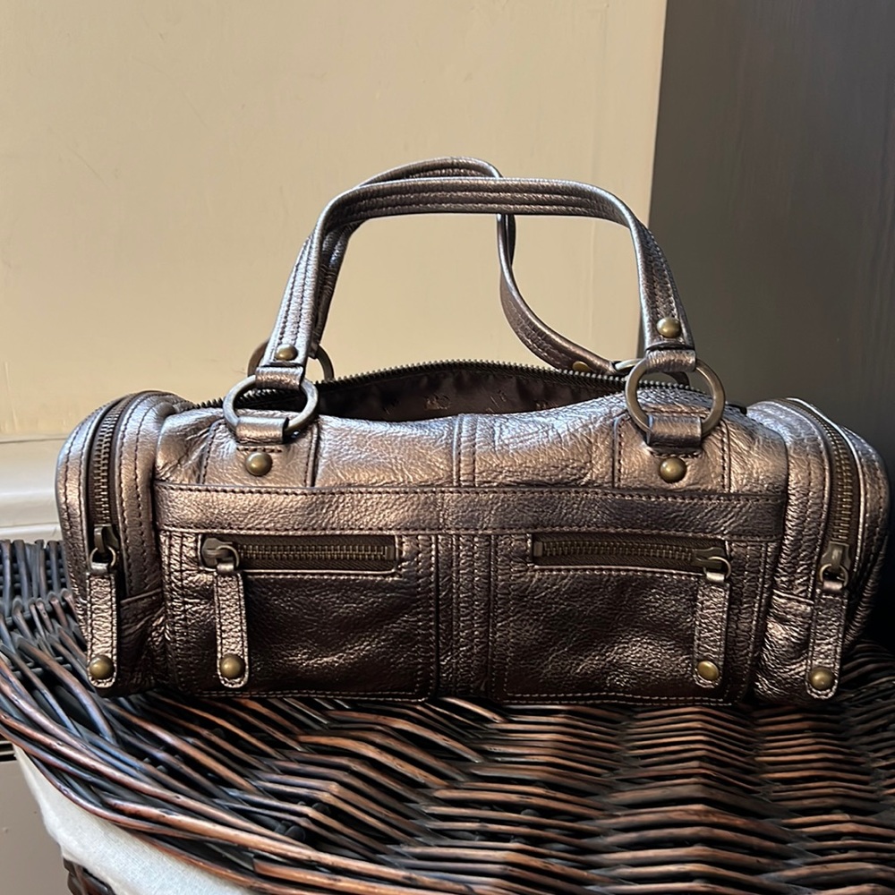 Rafe New York Bronze Metallic Satchel Bag